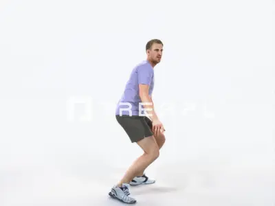 Mistery 08K Football Changing Direction Sports Man Low-poly 3D model