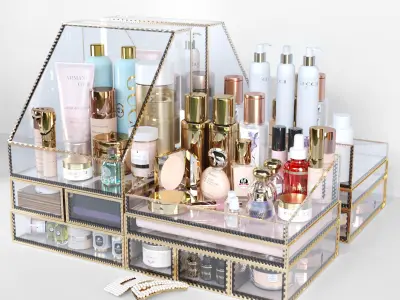 Cosmetic set for beauty salon 3 3D model