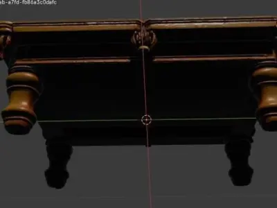 Golden Billiard Table 3D Model 3D print model