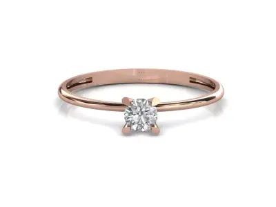 STL 3DM Print Ready Women Diamond Ring Lightweight Printable  3D print model 77