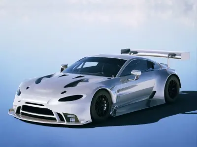 Aston Martin Vantage GT3 2019 Low-poly 3D model