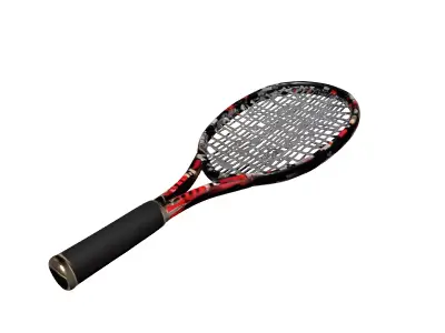 Professional Tennis Racket 3D Model Low-poly 3D model
