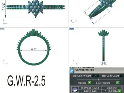 Ring Lot 54 pis 3D print model