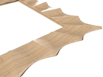 Frame-013 wooden frame with scalloped edge 3D model
