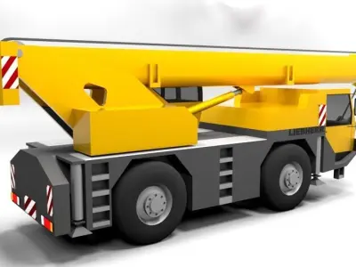 LIEBHERR MOBILKRAN LOWPOLY Low-poly 3D model