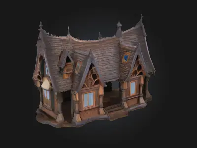 Gothic Cottage  A Cozy Dwelling with a Dark Enchanted Soul 3D model