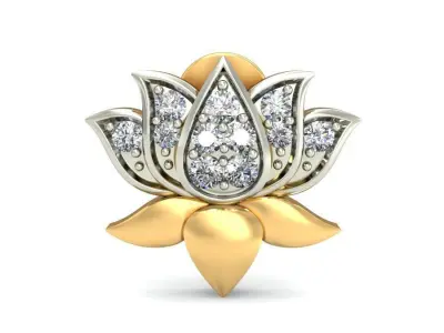 Solitaire Women Earring 3D print model 8