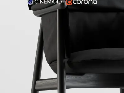 E015 Embrace Lounge Chair by  C4D and Corona Render  3D model
