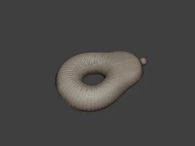 Inflatable Avocado cute 3D Model 3D model