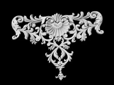 Central decor ornament for furniture 3D model 872