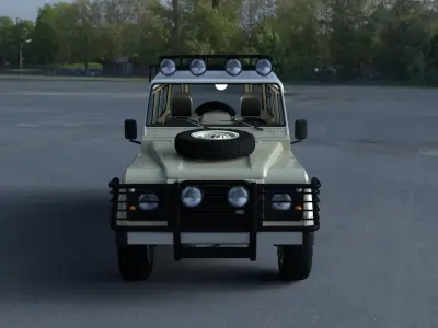 Land Rover Defender 110 Station Wagon HDRI 3D model