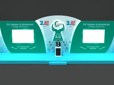 Ceremony Stage Decor 090 3D model