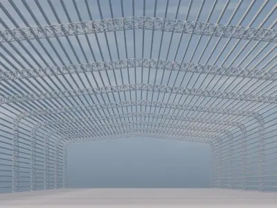 Warehouse under construction 3D model