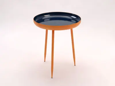 SIDE TABLE---Plate and tripod 3D model