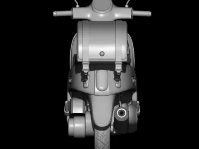 3D Scooter Motorcycle Model 3D print model purchase