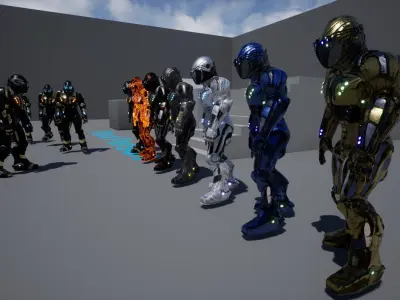 Sci- fi Robot Character Model Low-poly 3D model