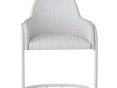 Armchair Morgan Steel Low-poly 3D model