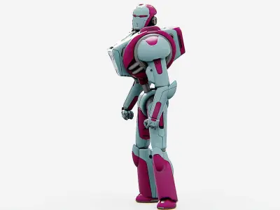 ANDROID MECHA - C   Rigged for Unreal Engine - Unity - MIXAMO  3D model