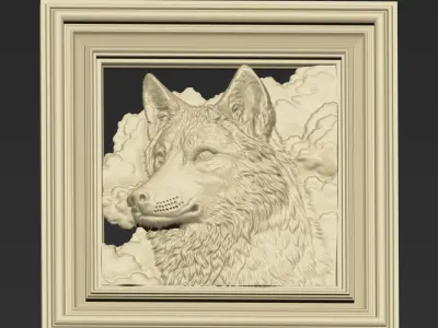 Wolf Head A6 3D print model