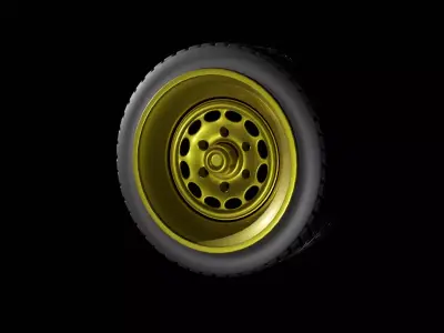 OFFROAD CAR RIM Low-poly 3D model