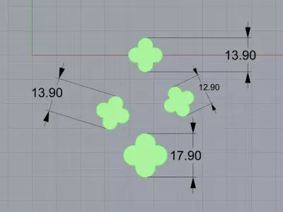 Earring  Magic Alhambra  3D print model