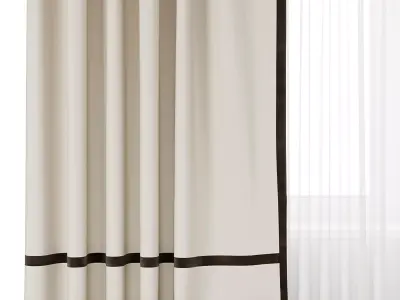 Curtains 43 Low-poly 3D model