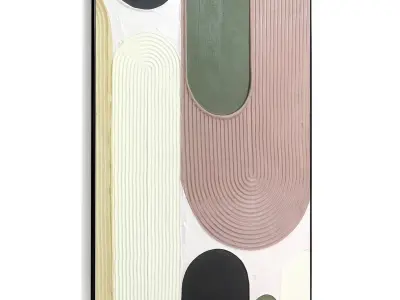 Plaster Two Photo Frame 472 Low-poly 3D model