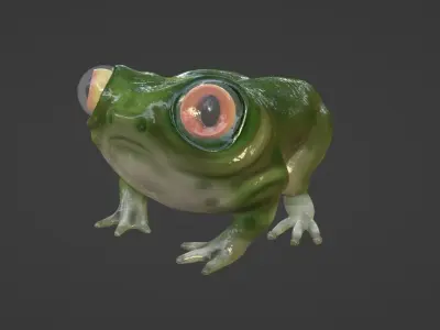 frog low poly Low-poly 3D model buy