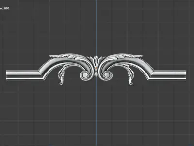 Classic decor ornament carved 09  3D model