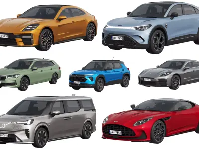 HQ cars collection 49 3D Model Pack