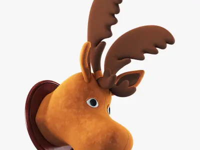 Fabric Moose Head Trophy 3D model