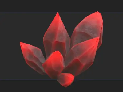 Crystal Set crystals Free low-poly 3D model