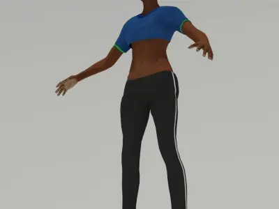 Sports woman 3D model