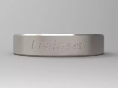 Engineer Ring Platinum 3D print model