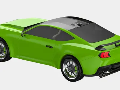 Generic Sport Car green 3D model