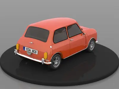 Austin Mini 1967 Car 3d Model 3D model