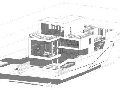 Full Villa Project BIM  3D model