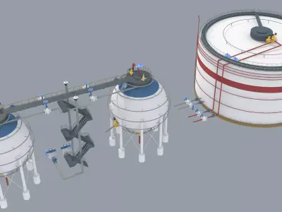 oil tanks 3D model
