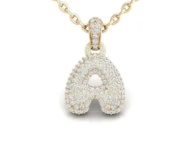 Alphabet Bubble A 3D print model