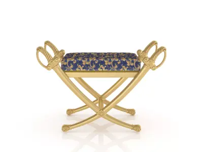 Venetian style pouf by Modenese 3D model