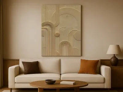 3D Arched STL for CNC Router Geometric Wall Texture Modern Panel 3D print model