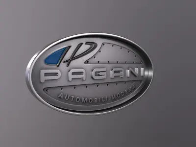 Emblem Pagani logo Low-poly 3D model