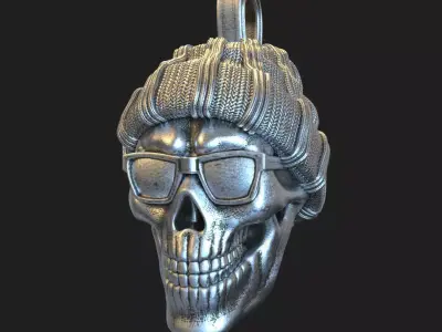 Skull pendant jewelry Gangster vol1 3D print model