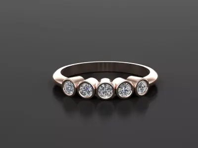 Solitaire Ring SR1 Version 1 3D model