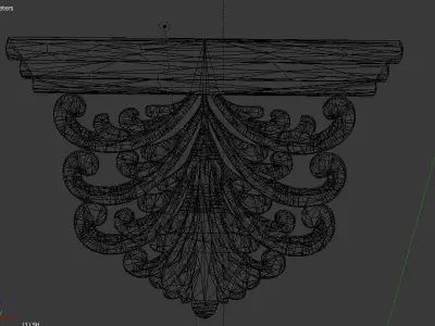 Classic decor ornament v-3D model 21 3D model