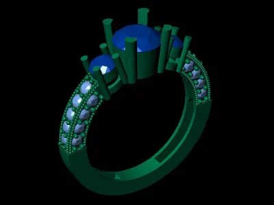 Women Ring 16 stlylish engagement diamond ring for women 3D print model