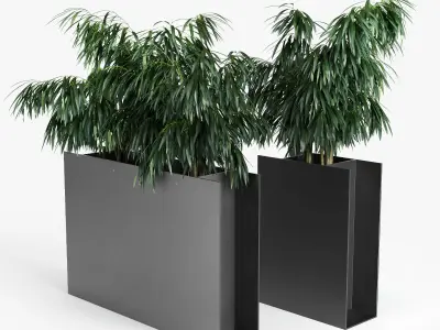 Sotomon modern planter with trellis 3D model