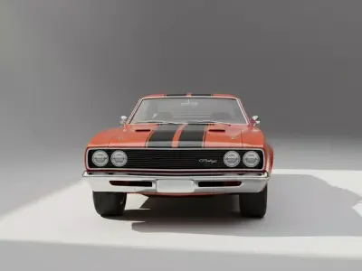 Classic American 1960s Muscle Car  High Quality 3D Vehicle Model 3D model