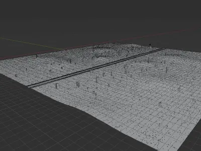 Desert square Free low-poly 3D model
