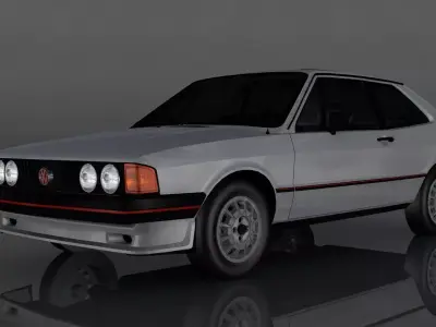 Volkswagen scirocco s Low-poly 3D model